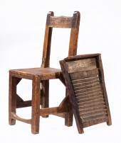 LOUISIANA CARVED PINE SIDE CHA