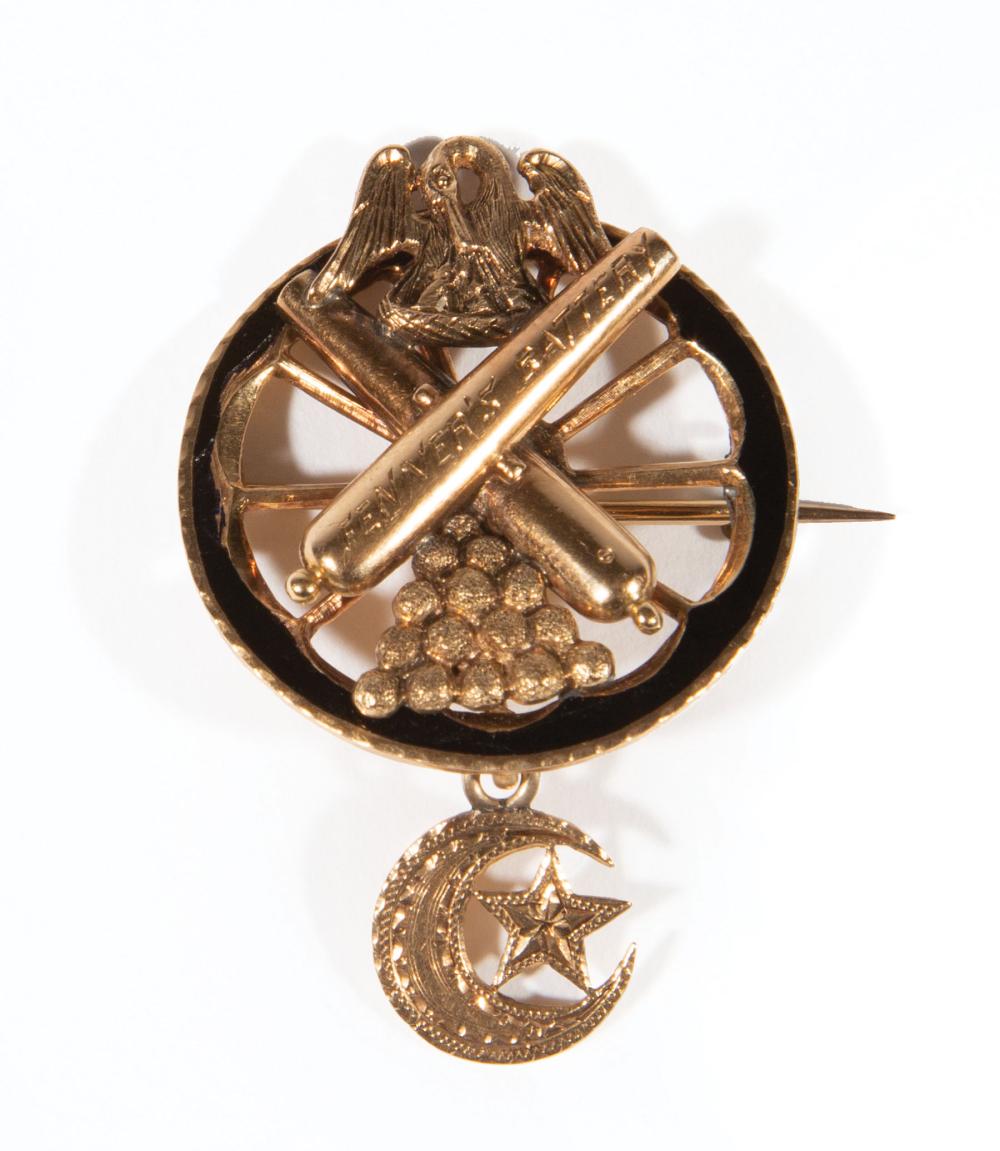 LOUISIANA CONFEDERATE GOLD ENAMEL