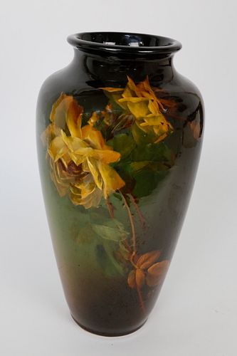 LOUWELSA WELLER VASE, DECORATED