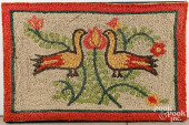 LOVEBIRD HOOKED RUG<br>Hooked