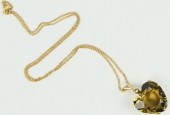 LOVELY 14KT Y GOLD & SMOKEY TO