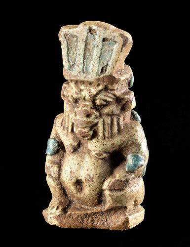 LOVELY EGYPTIAN FAIENCE BES