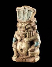 LOVELY EGYPTIAN FAIENCE BES AM