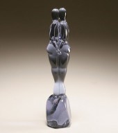 "Lovers" blue art glass sculpt