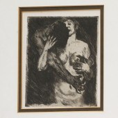 LOVIS CORINTH, DRYPOINT ETCHIN
