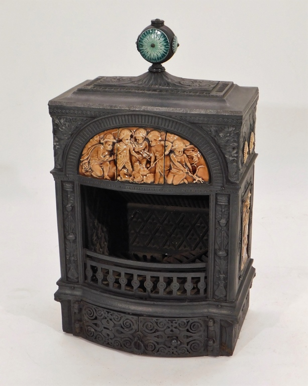 LOW ART TILE CAST IRON STOVE