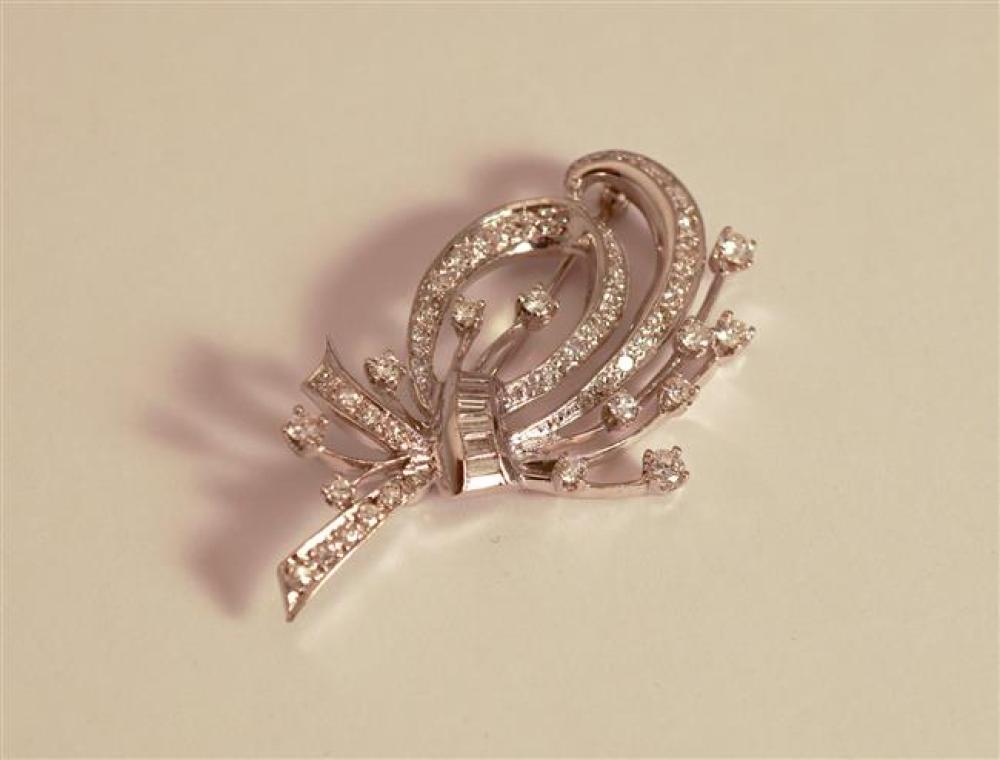 LOW KARAT WHITE-GOLD AND DIAMOND
