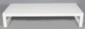 LOW, WHITE PAINTED METAL OUTDO