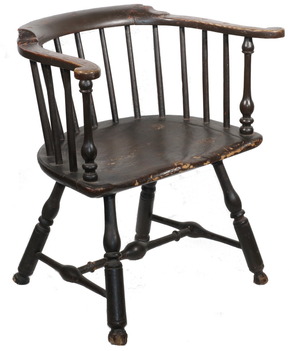 LOWBACK 18TH C. AMERICAN WINDSOR
