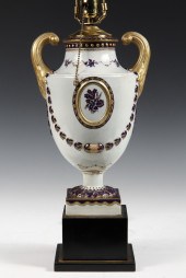 LOWESTOFT LAMP BASE - 19th c L