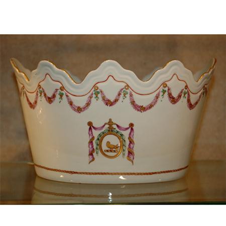 Lowestoft Porcelain Jardiniere 	 