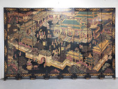 LRG CHINESE 8 PANEL COROMANDEL