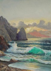 L.S. WHITE, OIL ON CANVAS SEAS