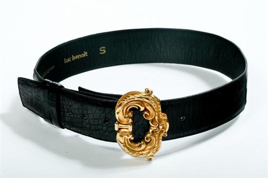 LUC BENOIT BLACK GLAZED ALLIGATOR