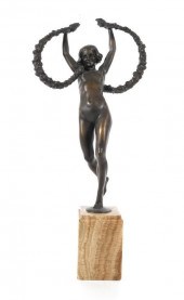 LUCIEN ALLIOT STANDING BRONZE