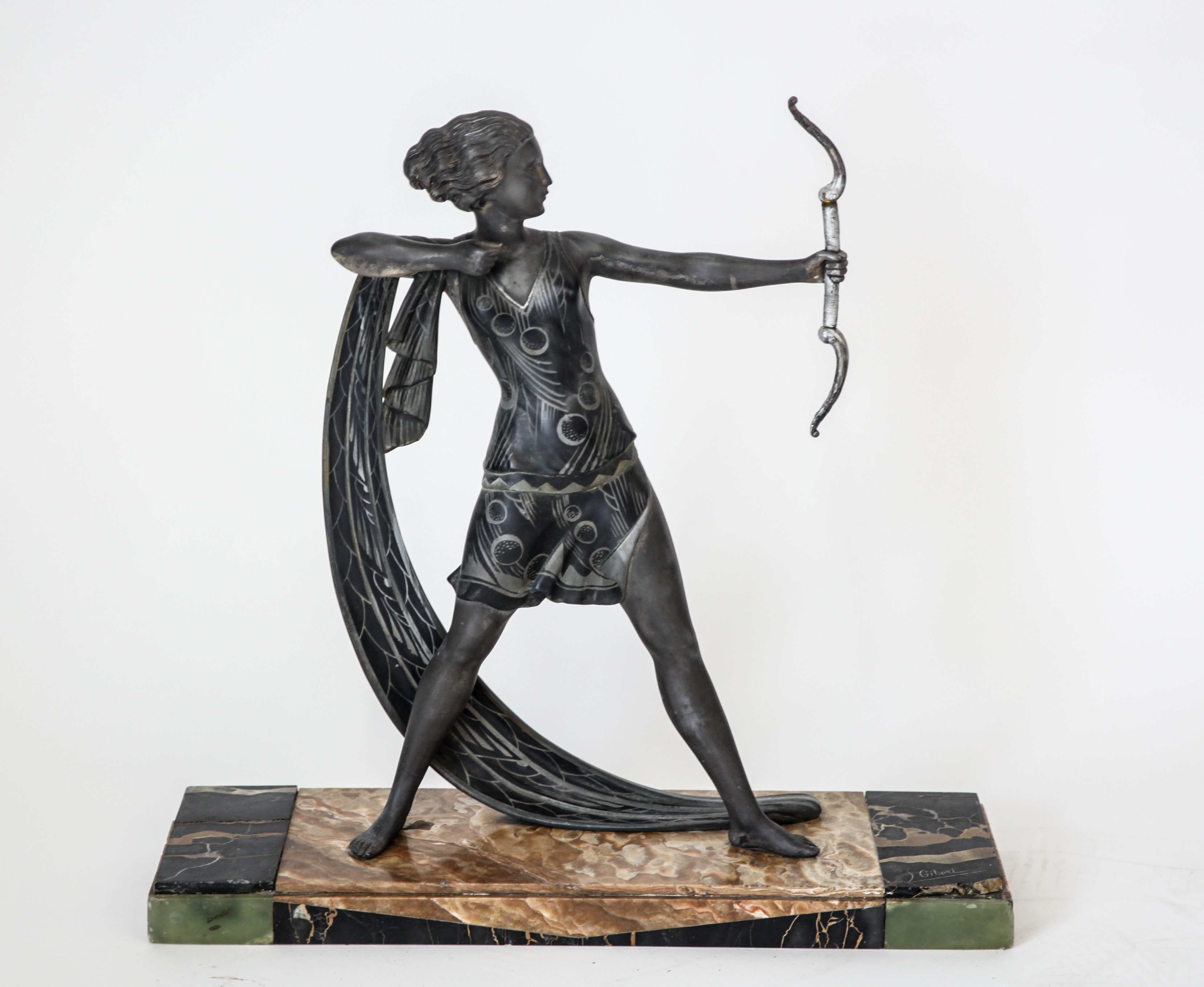 LUCIEN GIBERT ART DECO SPELTER