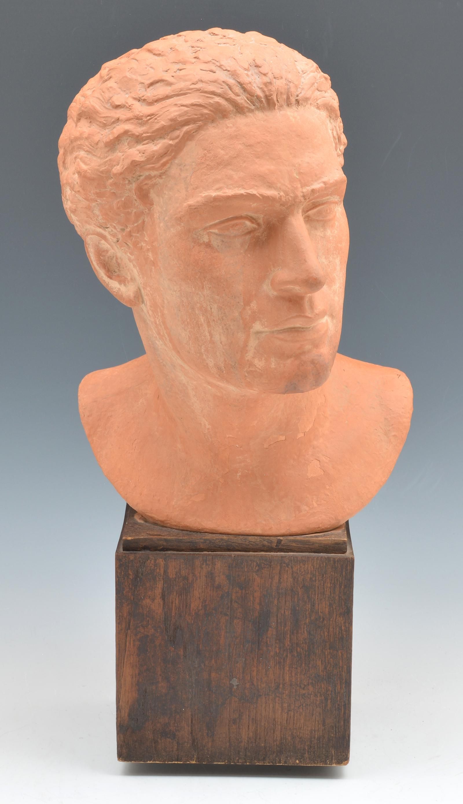 LUCIEN GIBERT TERRA COTTA BUST OF A