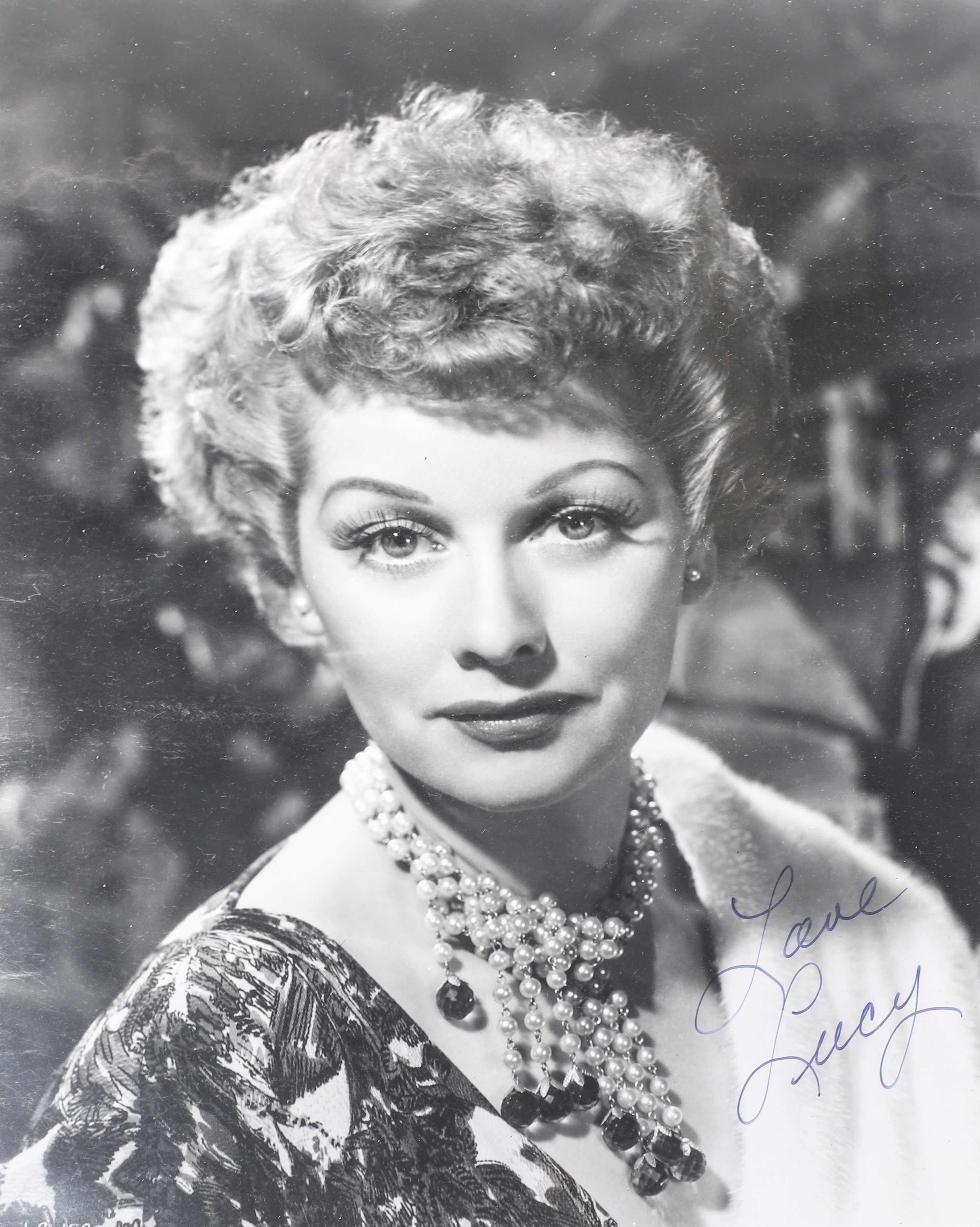 Lucille Ball signed 8x10 B&W