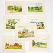 LUCILLE HOBBIE, (7) PAINTINGS