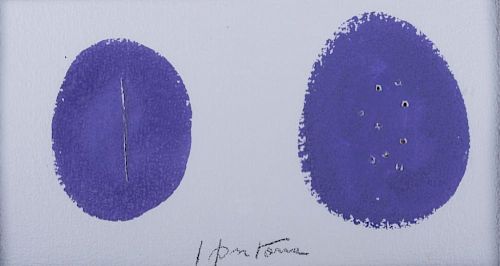 LUCIO FONTANA TEMPERA ON PAPER