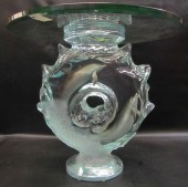 LUCITE AND BRONZE TABLE SCULPT