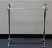 LUCITE AND CHROME TOWEL RACKLu