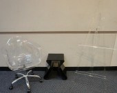 LUCITE ARMCHAIR, ADJUSTABLE EA