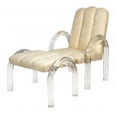 LUCITE ARMCHAIR & OTTOMANcover
