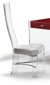 Lucite chair    Shaped lucite