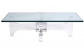 LUCITE, CHROME & GLASS ILLUMIN