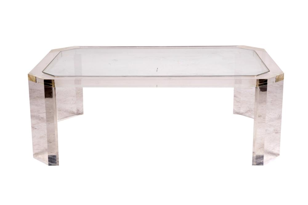 LUCITE COFFEE TABLECondition: light