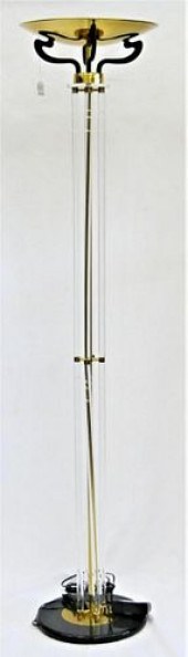 LUCITE & GILT BRASS TORCHIERE