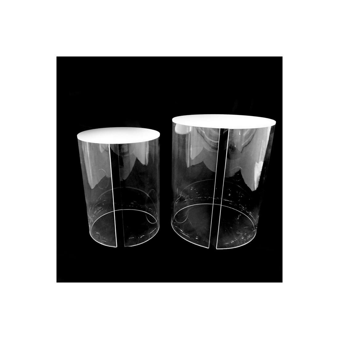 LUCITE SIDE TABLESLot of Two Mid