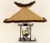 LUCITE TABLE LAMP PAGODA FORM