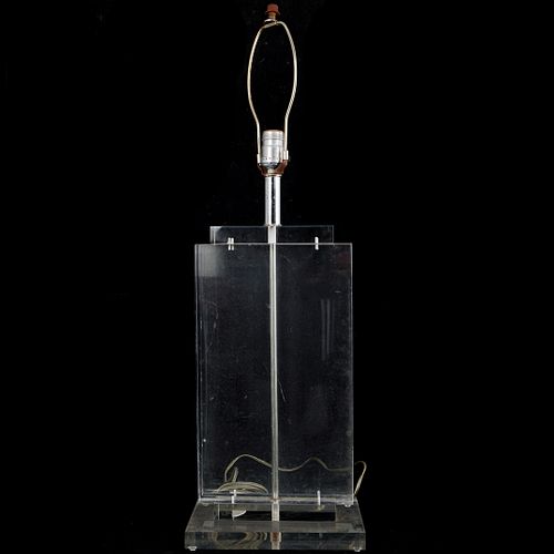 LUCITE TABLE LAMPDESCRIPTION:A