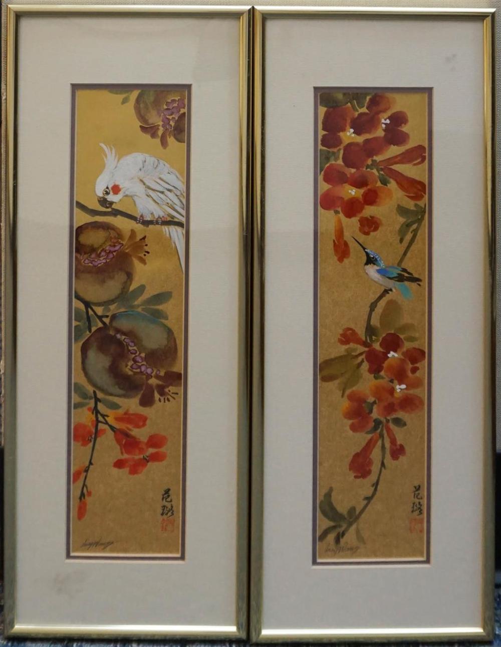 LUCY WANG, BIRDS ON BRANCH, TWO
