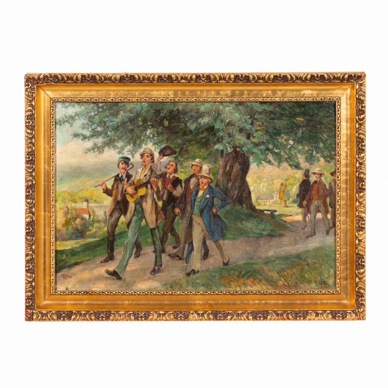 LUDWIG DONNER, FIGURAL OIL ON
