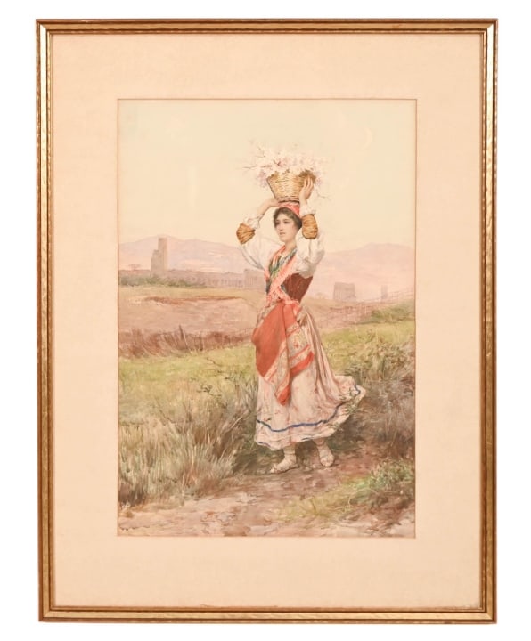 LUIGI OLIVETTI SIGNED WATER COLOR