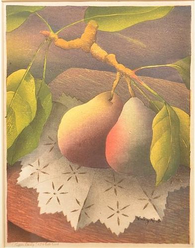 LUIGI RIST "PAPER DOILEY" WOODCUT