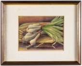 LUIGI RIST "SCALLIONS" WOODCUT