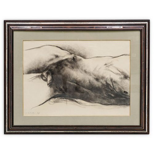 LUIS CABALLERO UNTITLED CHARCOAL ON