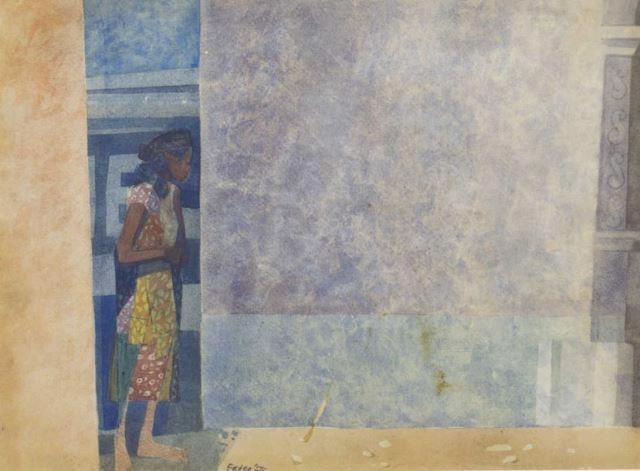 LUIS EADES (1923-2014) WATERCOLOR
