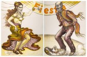 LUIS JIMENEZ, FIESTA DIPTYCH,