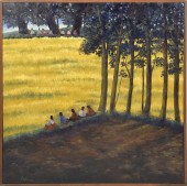 LUIS SOLORIO OIL ON CANVAS, LA