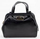 LULU GUINNESS BLACK PATENT LEA