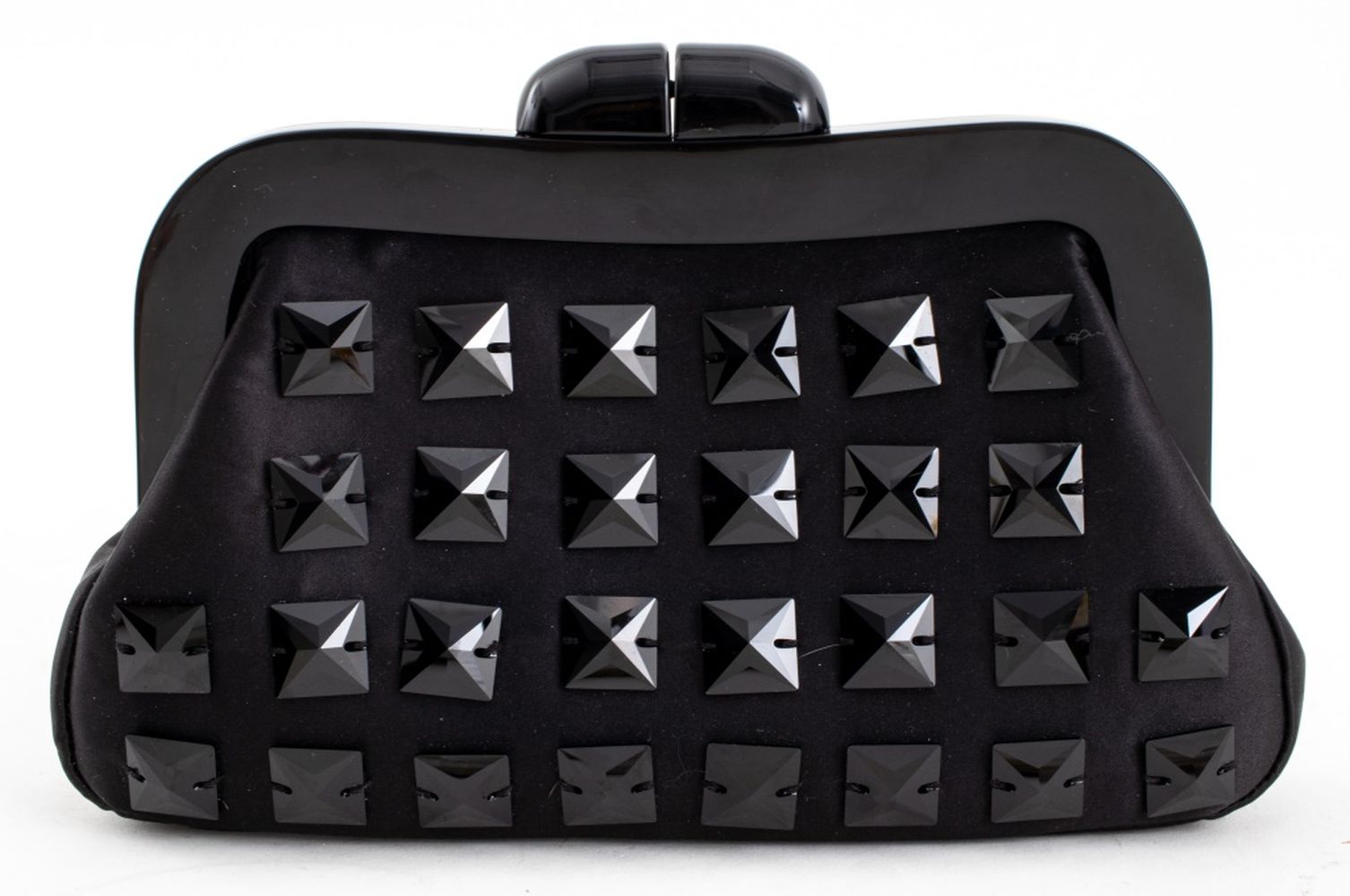 LULU GUINNESS BLACK SATIN EVENING