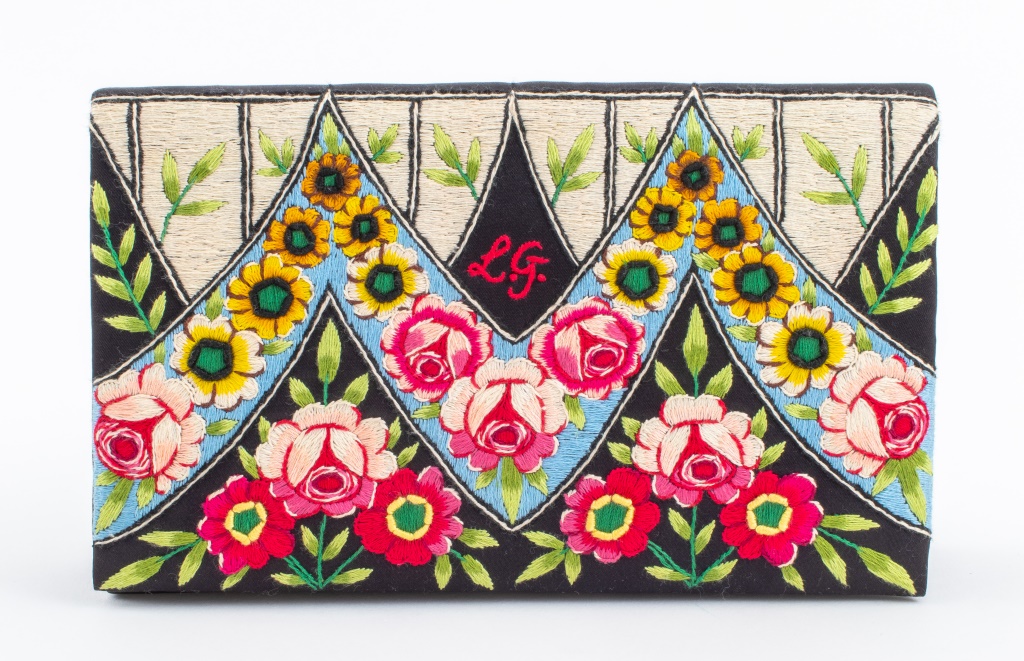 LULU GUINNESS EMBROIDERED BLACK
