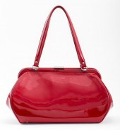 LULU GUINNESS RED PATENT LEATH