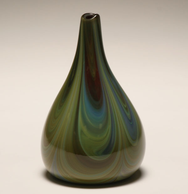 Lundberg Studios green glass bud