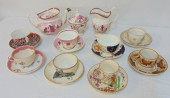 LUSTER TEA SET & 7 CUPS & SAUC